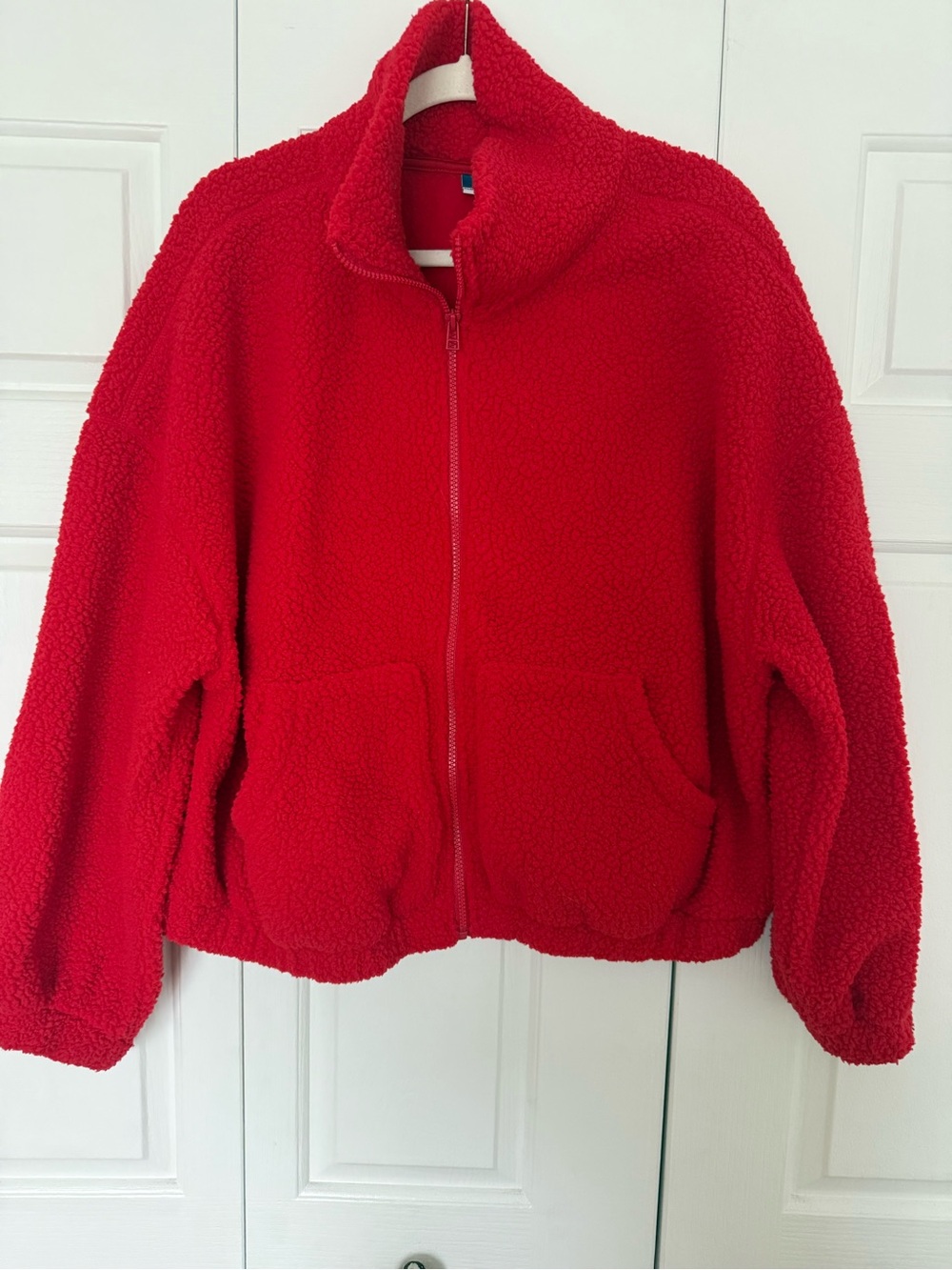 Old Navy Bright Red Sherpa Jacket